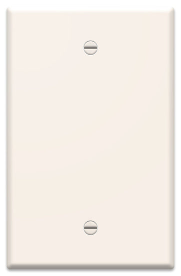 Legrand WP3300LA | Keystone Wallplate, Oversized, 1-Gang, Blank, 3.11" Width x 0.22" Depth x 4.87" Height, High Impact Flame-Retardant Plastic, Light Almond