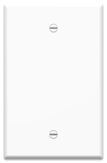 Legrand WP3300WH | Keystone Wallplate, Oversized, 1-Gang, Blank, 3.11" Width x 0.22" Depth x 4.87" Height, High Impact Flame-Retardant Plastic, White