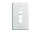 Legrand WP3403WH | Keystone Wallplate, 1-Gang, 3-Port, 2.94" Width x 0.44" Depth x 4.69" Height, ABS Plastic, White
