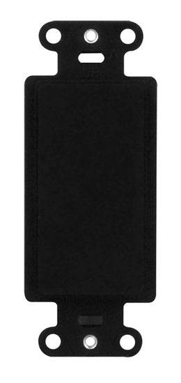 Legrand WP3410BK | Decorator Outlet Strap, Blank, 1.65" Width x 0.28" Depth x 4.19" Height, ABS Plastic, Black
