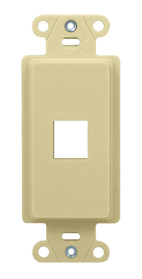 Legrand WP3411LA | Decorator Outlet Strap, 1-Port, Keystone Insert Plug, 1.65" Width x 0.28" Depth x 4.19" Height, ABS Plastic, Light Almond