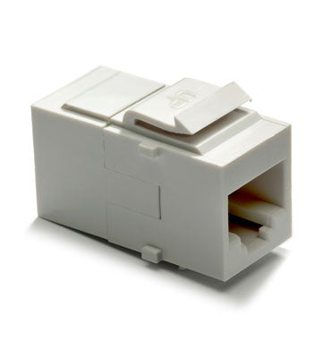Legrand WP3451WH | Keystone Insert, Female to Female Coupler, Cat 5E, RJ45, 0.87" Length x 0.67" Width x 1.2" Height, ABS Plastic, White