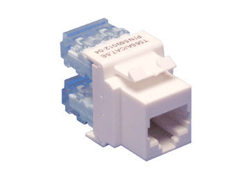Legrand WP3458IV | Keystone Insert, Cat 5E, Keyed RJ45, 4-Pair, 8P8C, T568A/B Wiring, 1.5 Ampere, 0.638" Width x 1.287" Depth x 0.87" Height, ABS Plastic, Ivory