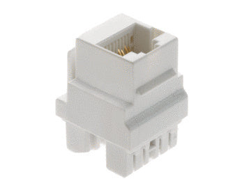 Legrand WP3458WH | Keystone Insert, Cat 5E, Keyed RJ45, 4-Pair, 8P8C, T568A/B Wiring, 1.5 Ampere, 0.638" Width x 1.287" Depth x 0.87" Height, ABS Plastic, White