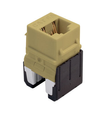 Legrand WP346AIV | Keystone Insert, Quick-Connect, Cat 6A, RJ45, 8P8C, 24 to 22 AWG Wire, 0.665" Width x 1.21" Depth x 0.76" Height, ABS Plastic, Ivory