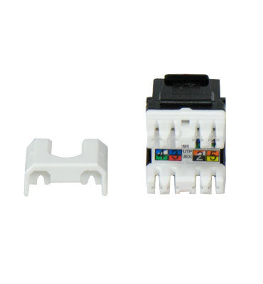 Legrand WP3473BK | Keystone Insert, Quick-Connect, Telephone, Cat 3, RJ25, 6P6C, 0.7" Length x 4" Width x 6" Height, ABS Plastic, Black