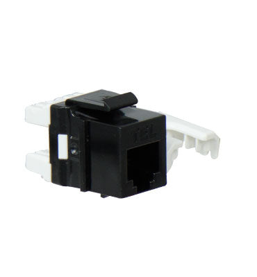 Legrand WP3473BK | Keystone Insert, Quick-Connect, Telephone, Cat 3, RJ25, 6P6C, 0.7" Length x 4" Width x 6" Height, ABS Plastic, Black