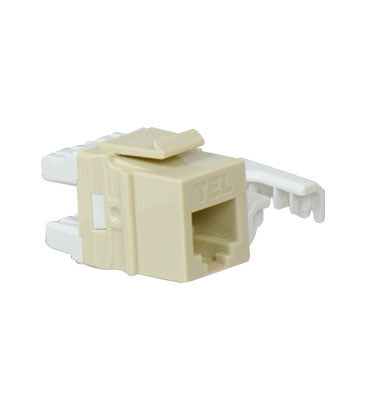 Legrand WP3473IV | Keystone Insert, Quick-Connect, Telephone, Cat 3, RJ25, 6P6C, 0.7" Length x 4" Width x 6" Height, ABS Plastic, Ivory