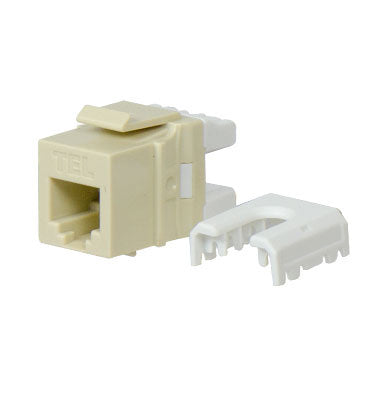 Legrand WP3473IV | Keystone Insert, Quick-Connect, Telephone, Cat 3, RJ25, 6P6C, 0.7" Length x 4" Width x 6" Height, ABS Plastic, Ivory
