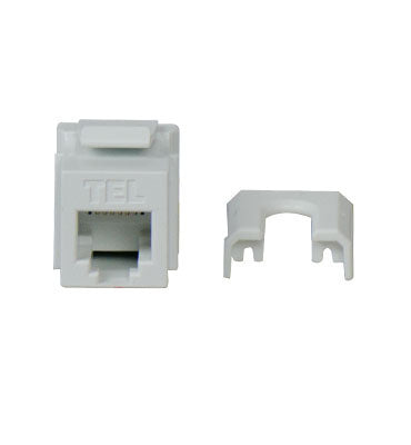 Legrand WP3473WH | Keystone Insert, Quick-Connect, Telephone, Cat 3, RJ25, 6P6C, 0.7" Length x 4" Width x 6" Height, ABS Plastic, White