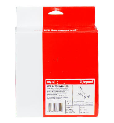 Legrand WP3475WH | Cat 5e Quick Connect RJ45 Keystone Insert, White