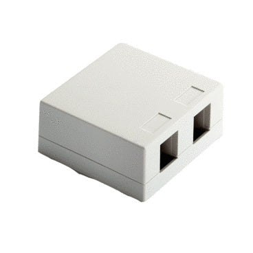 Legrand WP3502WH | Surface Mount Box, 2-Port, 2.68" Width x 1.2" Depth x 2.52" Height, High Impact Plastic, White