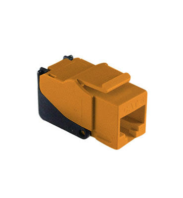Legrand WP3560OR | Keystone Insert, Snap and Go, Cat 6, 4-Pair, 26 to 22 AWG Unshielded Twisted Pair Cable, T568A/B Wiring, ABS Plastic, Orange