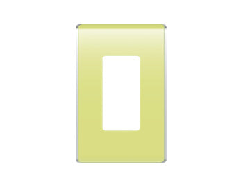 Legrand WP5001AE | Studio Wallplate, Decorator, 1-Gang, 3.16" Width x 0.28" Depth x 4.97" Height, High Impact Flame-Retardant Plastic, Aloe, With Screw