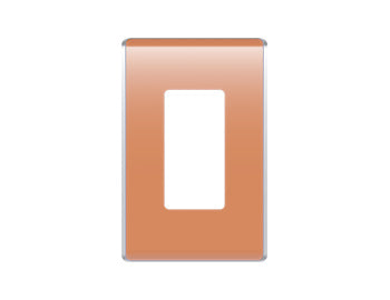 Legrand WP5001CR | Studio Wallplate, Decorator, 1-Gang, 3.16" Width x 0.28" Depth x 4.97" Height, High Impact Flame-Retardant Plastic, Citrus, With Screw