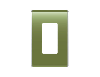 Legrand WP5001MS | Studio Wallplate, Decorator, 1-Gang, 3.16" Width x 0.28" Depth x 4.97" Height, High Impact Flame-Retardant Plastic, Moss, With Screw