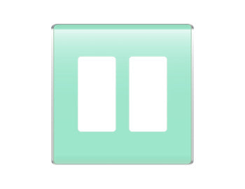 Legrand WP5002CZ | Studio Wallplate, Decorator, 2-Gang, 4.97" Width x 0.28" Depth x 4.97" Height, High Impact Flame-Retardant Plastic, Cozumel, With Screw
