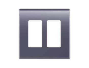 Legrand WP5002NV | Studio Wallplate, Decorator, 2-Gang, 4.97" Width x 0.28" Depth x 4.97" Height, High Impact Flame-Retardant Plastic, Nirvana, With Screw