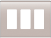 Legrand WP5003TP | Studio Wallplate, Decorator, 3-Gang, 6.78" Width x 0.28" Depth x 4.97" Height, High Impact Flame-Retardant Plastic, Taupe, With Screw
