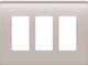 Legrand WP5003TP | Studio Wallplate, Decorator, 3-Gang, 6.78" Width x 0.28" Depth x 4.97" Height, High Impact Flame-Retardant Plastic, Taupe, With Screw