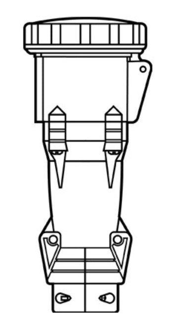 Legrand PS430C7W | Pin & Sleeve Connector, 3 pole 4 wire, 30A, 3/480V