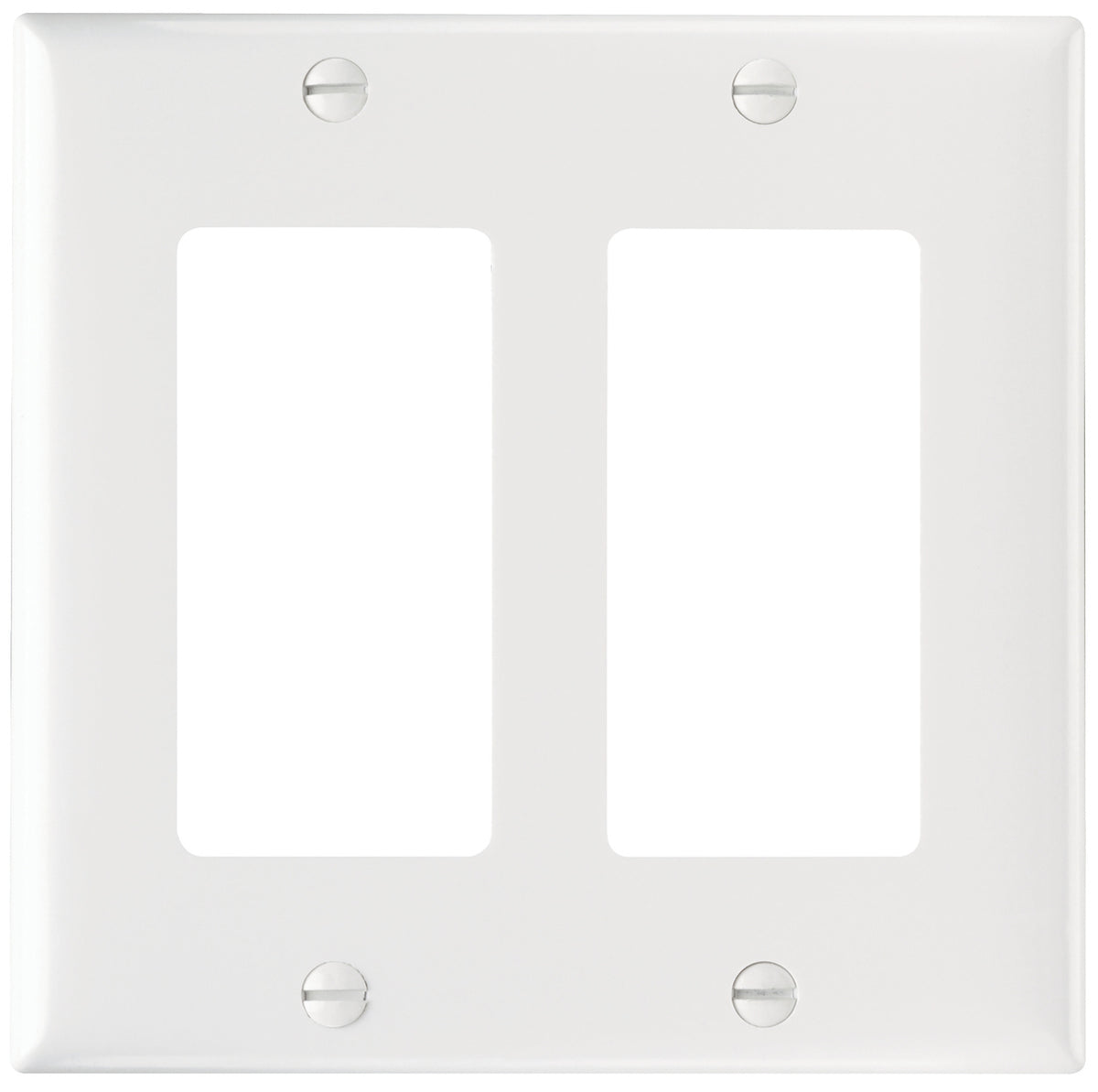 Legrand SP262W | 2-Gang Thermoset Wall Plate, 2 Decorator Openings, White