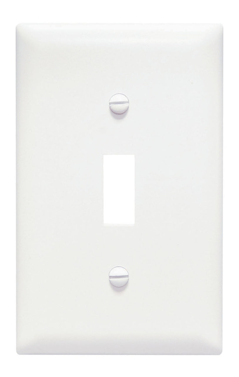Legrand TP1-W | Trademaster 1-Gang Nylon Wall Plate, 1 Toggle Switch Opening, White