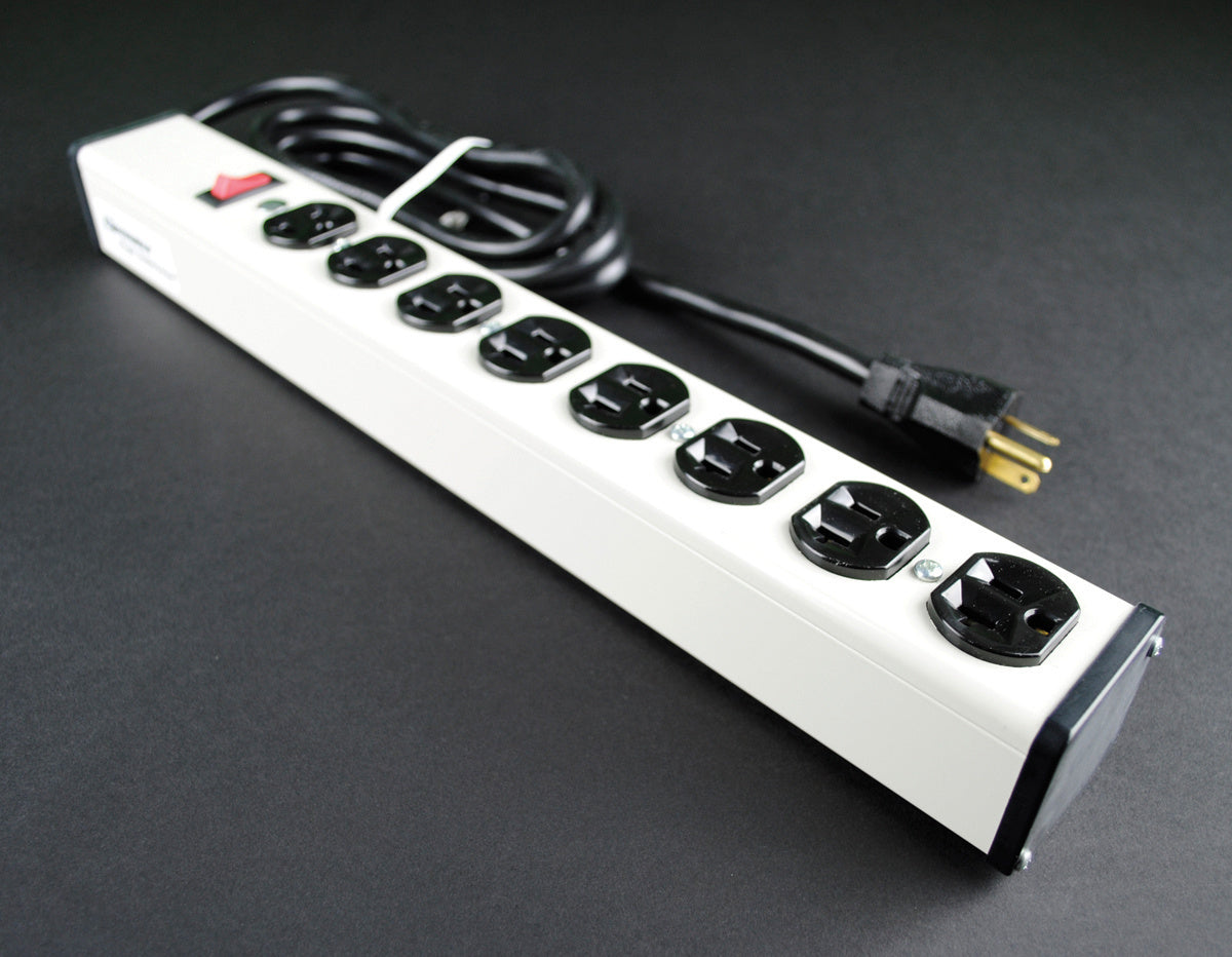 Legrand ULB820-15 | Plug-In Outlet Center Unit, 120V, 20A, 8 Outlets, Lighted Switch, 15-Foot Cord