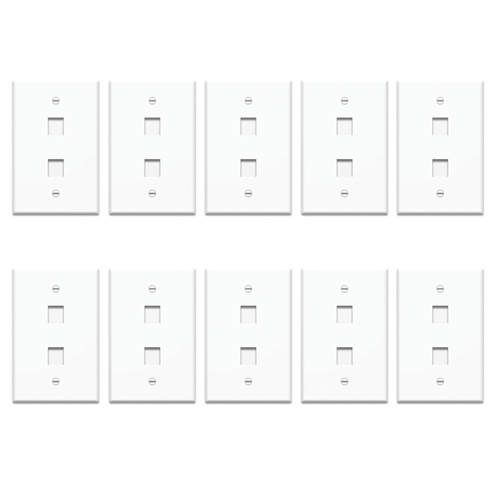 Legrand WP3302WH10 | 1-Gang, 2-Port Oversized Wall Plate, White, 10-Pack