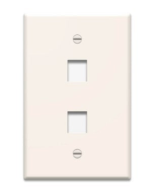 Legrand WP3402LA25 | 1-Gang, 2-Port Wall Plate, Light Almond, 25-Pack