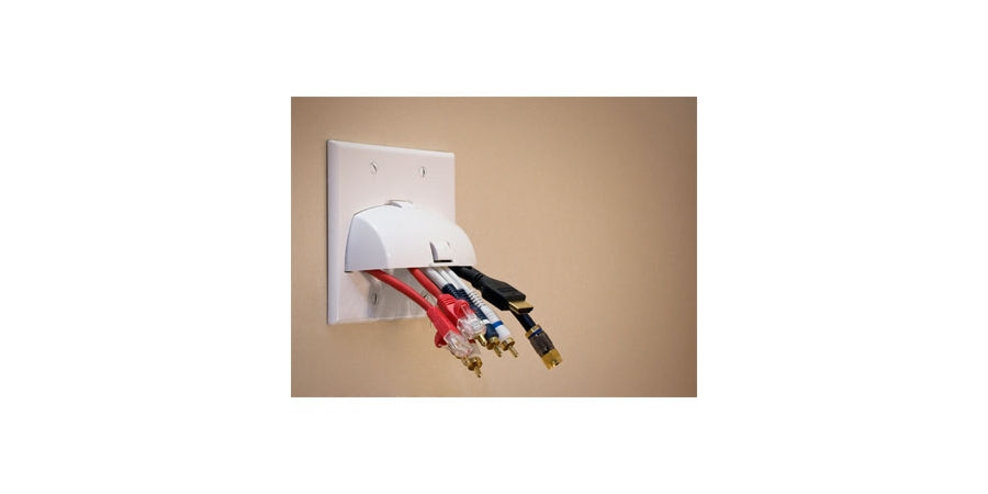 Legrand WP9001-WH-V1 | Single Gang Hinged Bullnose Wall Plate, White