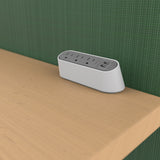 Legrand WSPC320WH | Desktop Power Center, 3 Outlet, 2 USB-A Port, Gray/White