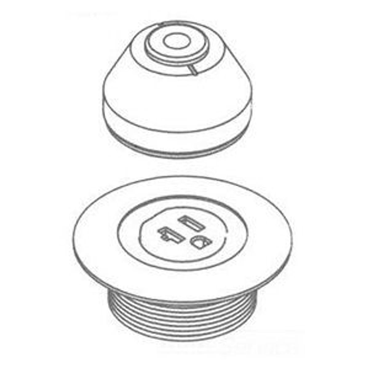 Legrand 1223AL | Brushed Aluminum Power Service Fitting