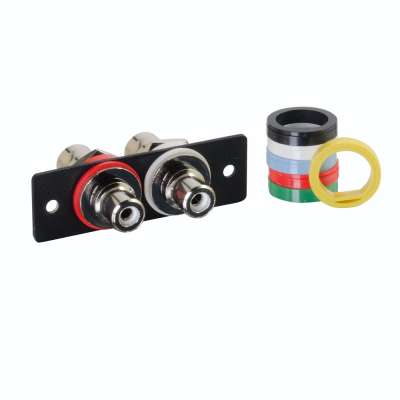 Legrand 16243 | Wiremold Audio/Video Interface Plates (AVIP) Two RCA Female to BNC Female Adapters (TAA Compliant)