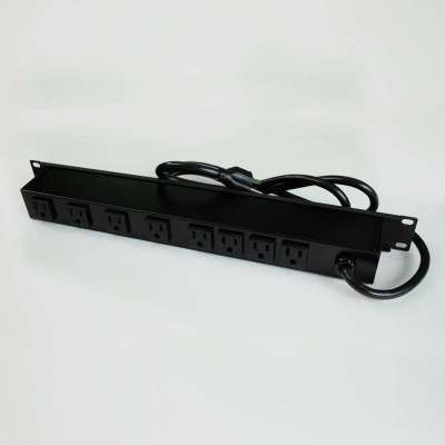 Legrand 16294 | 15ft Wiremold Rack Mount 8-Outlet 120v/15a Lighted Switch Computer Grade Power Strip