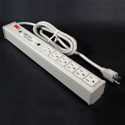 Legrand 16301 | 6ft Wiremold 6-Outlet Plug-In Center Unit 120v/15a Network Protector Lighted Switch Computer Grade Surge Protector - Beige (TAA)