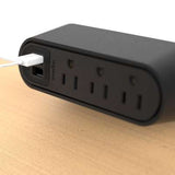 Legrand 16338 | Wiremold Slim Desktop Power Center, 3 Outlet with USB - Black
