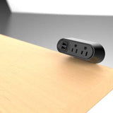 Legrand 16340 | Wiremold Slim Desktop Power Center, 2 Outlet with USB - Black