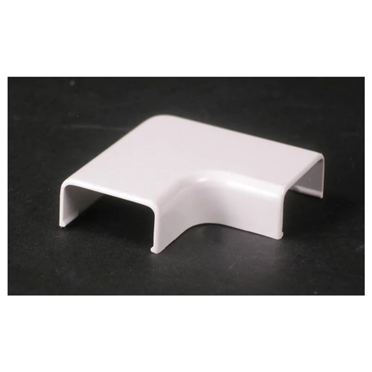Legrand 2811-FW | Flat End Elbow Fitting, PVC, 90 Degree, Fog White, 1/2 inch O.D., 2 L x 1 W inch