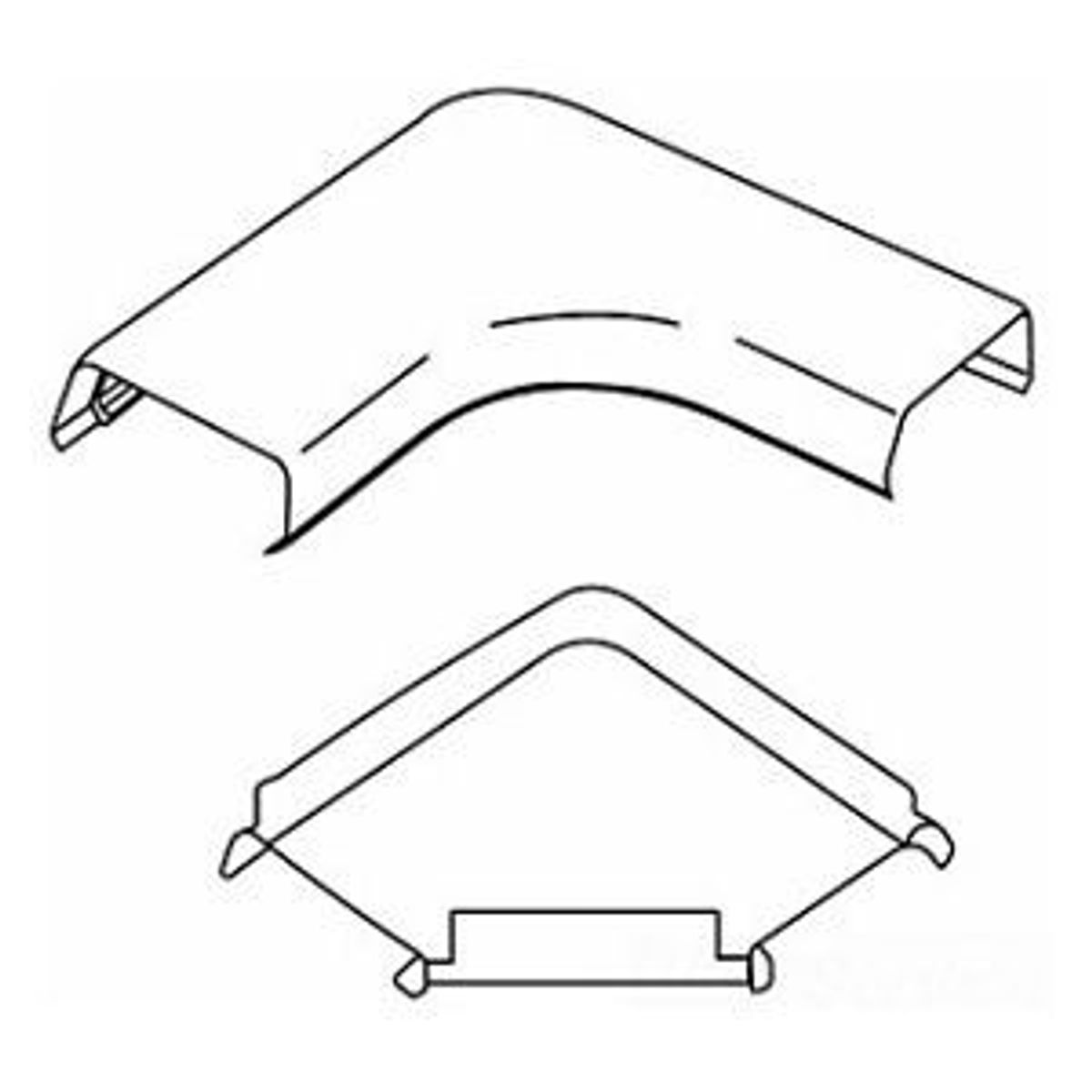 Legrand 411-WH | Wiremold 400 Series Flat 90 Degree Elbow Fitting, White