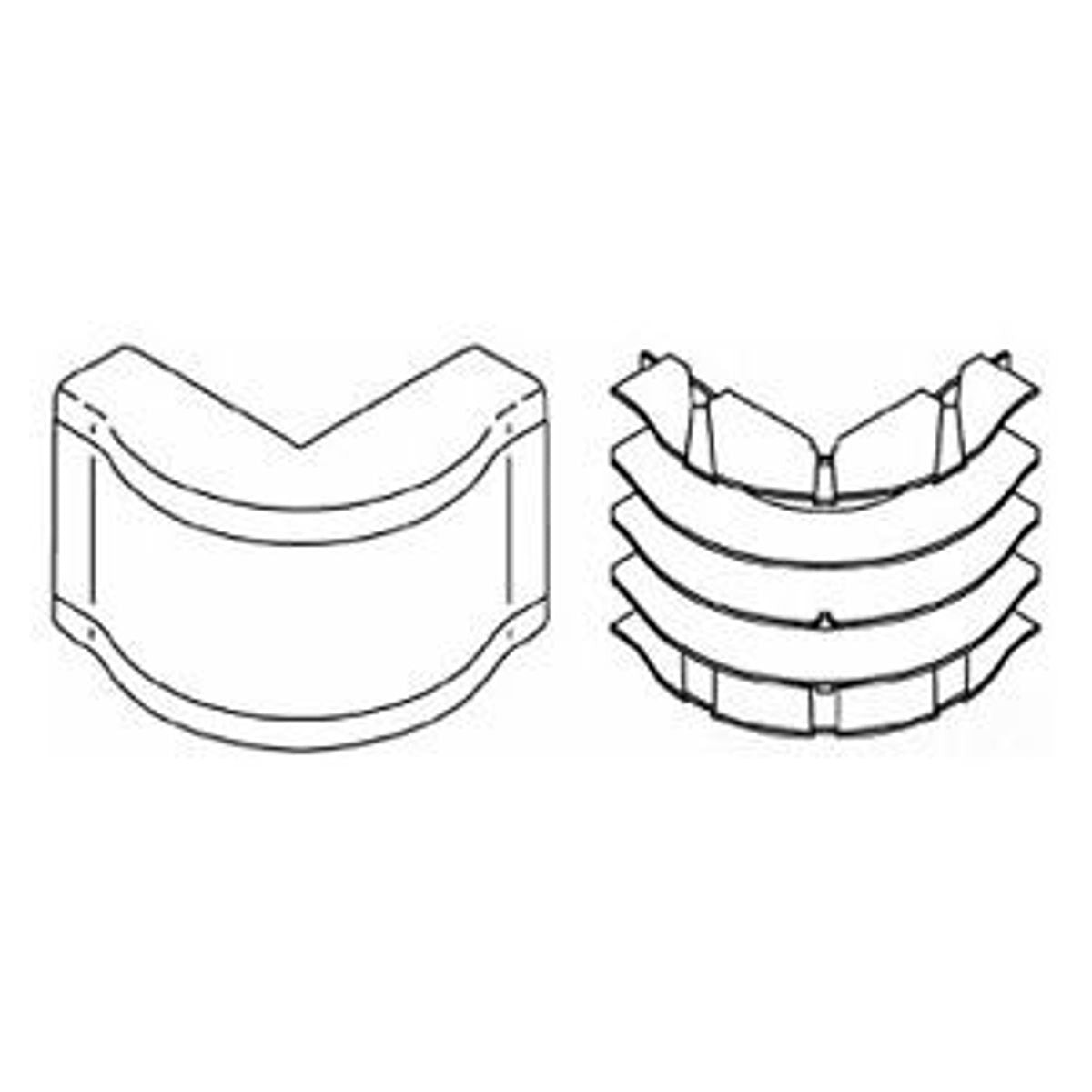 Legrand 5418FO-WH | Wiremold External Elbow Fitting, White