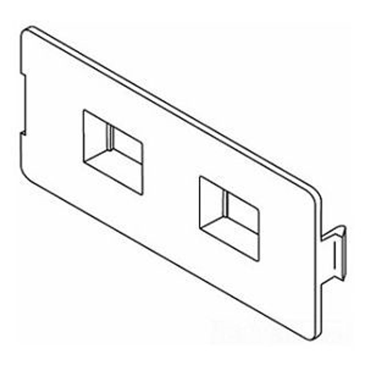 Legrand 5507FRJ-WH | Nonmetallic flush faceplate 5500 White