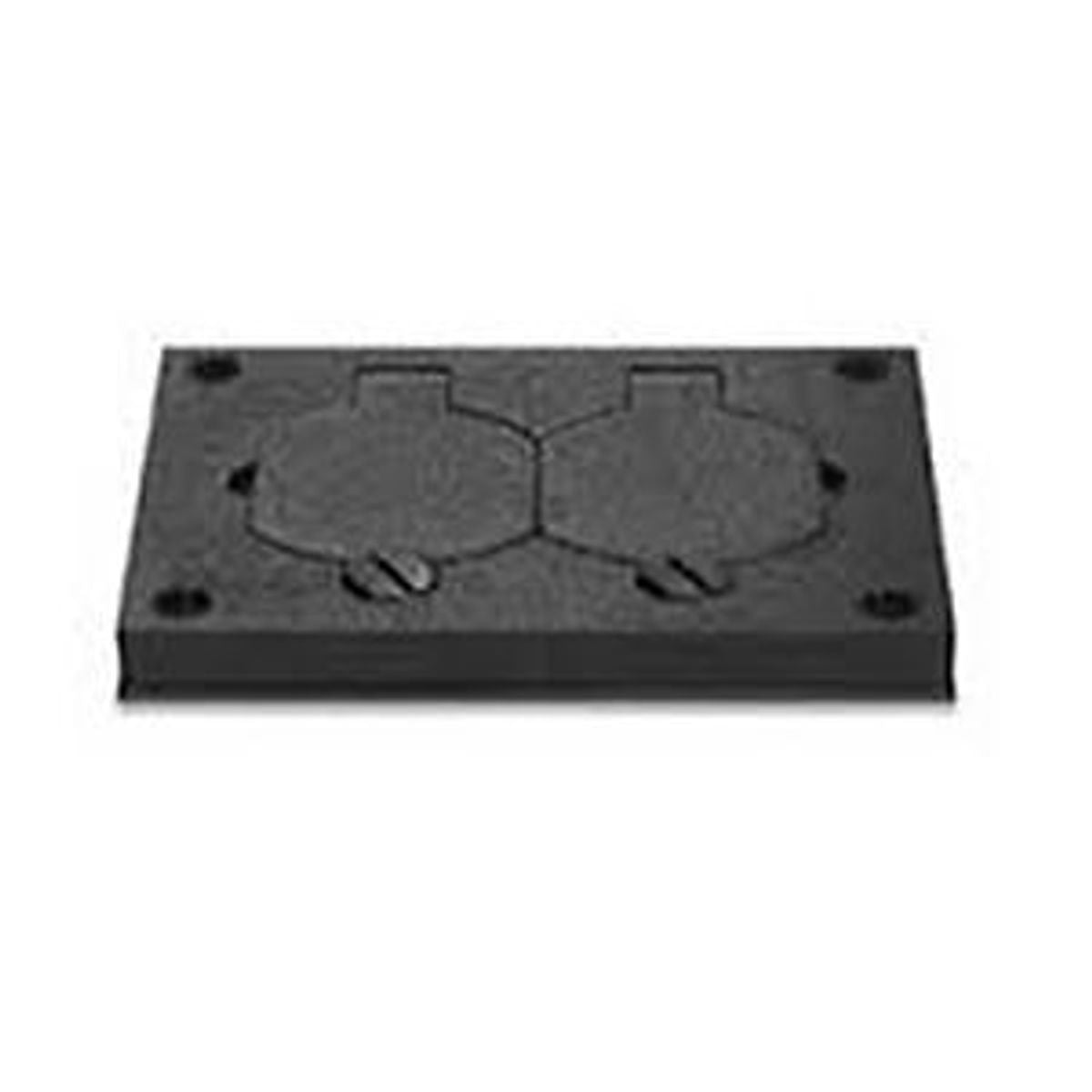 Legrand 828PR-BLK | Polycarbonate duplex plate ombox black