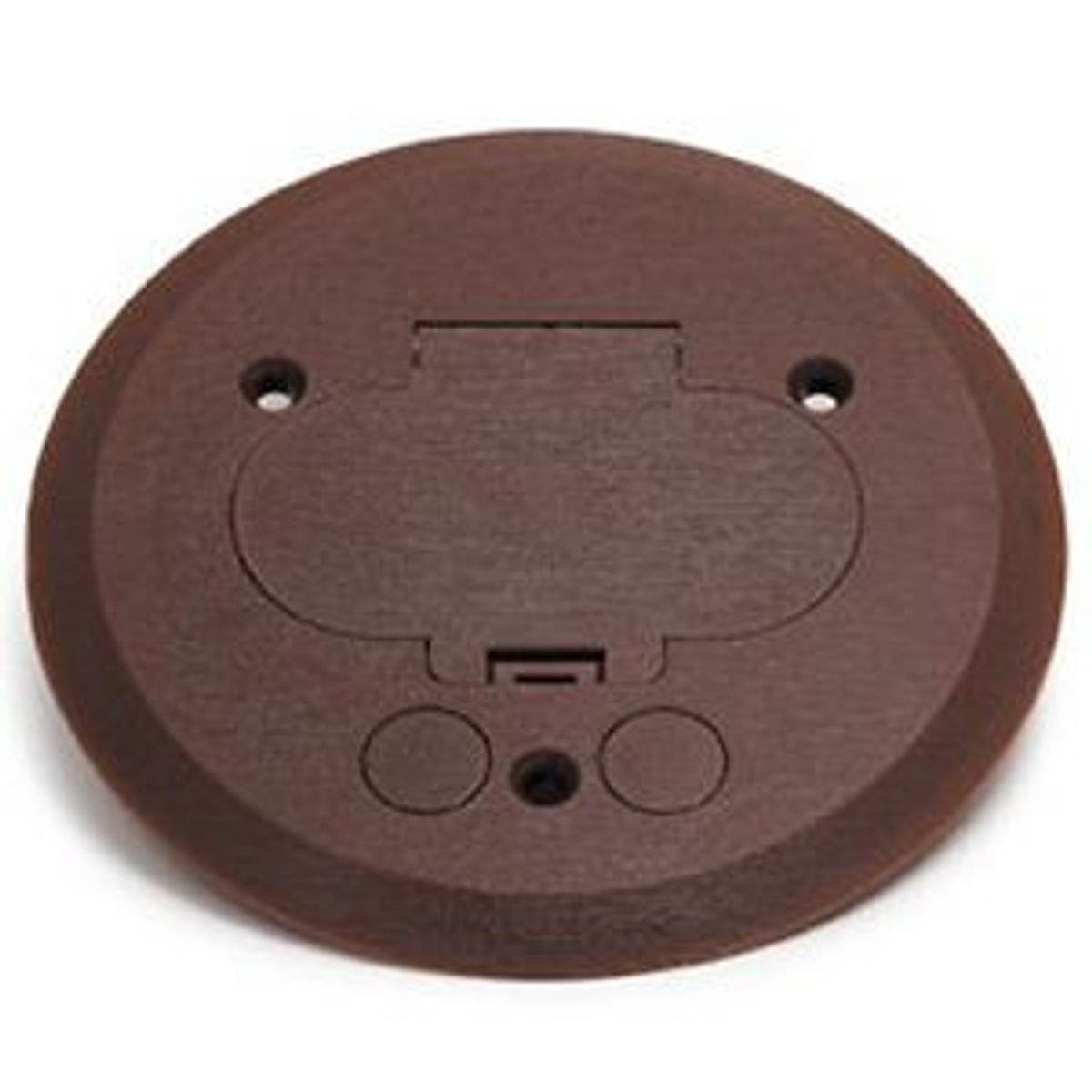 Legrand 895P-BRN | Brown Polycarbonate Floor Box Cover Plate With Flip Lids