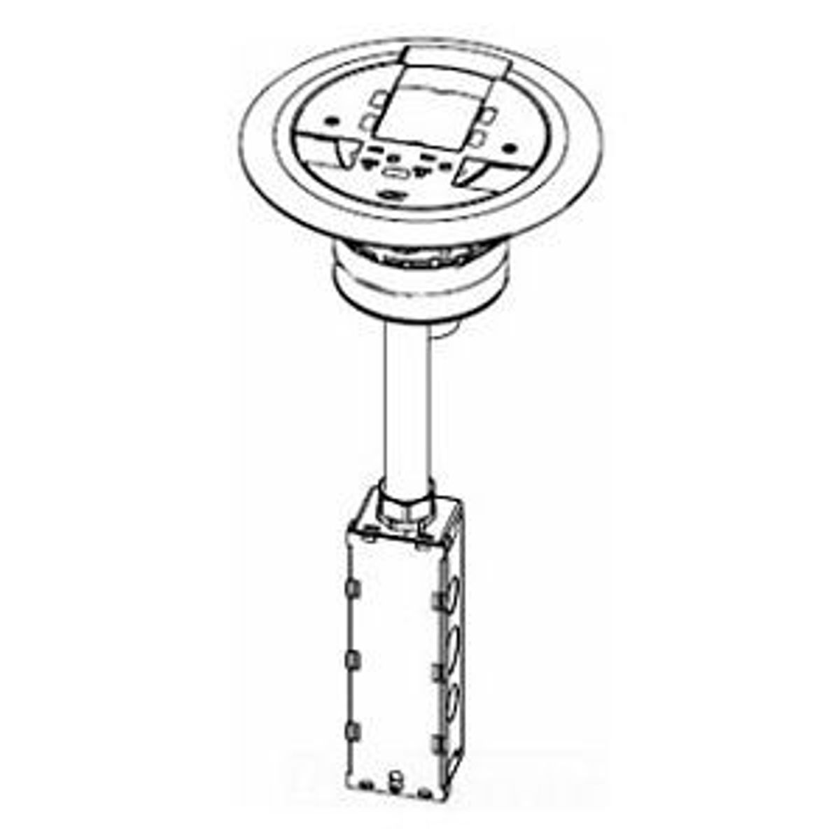 Legrand AV3ATCBK | A/v fl poke-thru assy/20a/bk/tc