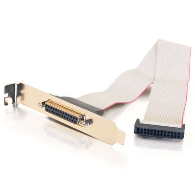Legrand C2G 10338 | 11in DB25 Female Parallel Add-A-Port Adapter Cable with Bracket