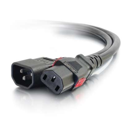 Legrand C2G 10361 | 10ft Locking C14 to C13 10A 250V Power Cord Black