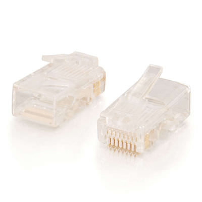 Legrand C2G 11380 | RJ45 Cat5E Modular Plug for Round Stranded Cable Multipack (50 pack) (TAA Compliant)
