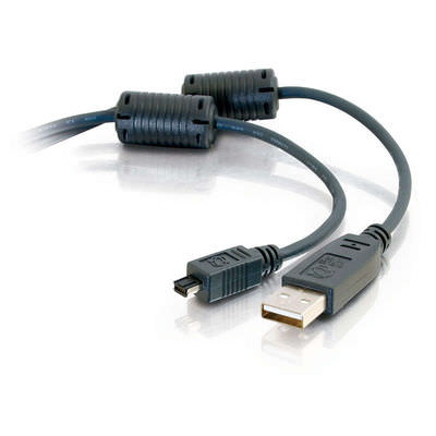 Legrand C2G 12342 | 2m Ultima USB 2.0 A to Mini-B Cable for select Minolta, Samsung and Toshiba Cameras (HIROSE KEY) (6.6ft)