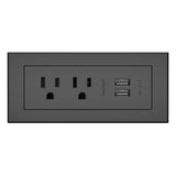 Legrand C2G 16362 | radiant Furniture Power Center with 2 Outlets and USB - Black